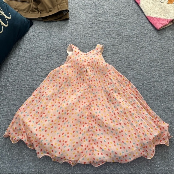 Iris & Ivy Dress Polka Dot Pleated Princess Bow Sleeveless Size 4 - Picture 4 of 8